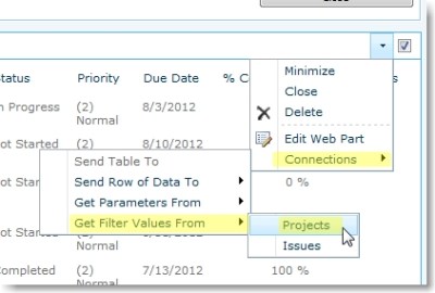 Add the connection for the web part