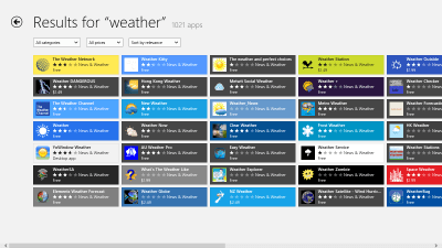 Search weather on Windows 8
