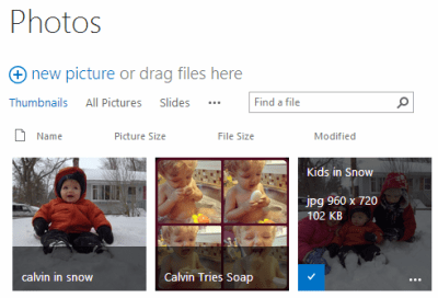 Photo library in Chrome