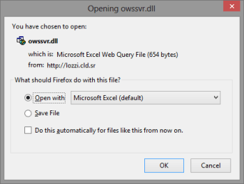 It does actually open it in FireFox.