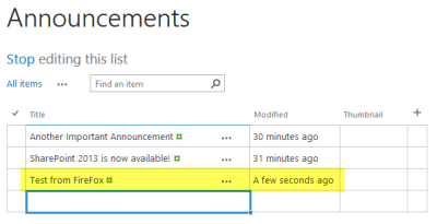 Quick Edit in FireFox