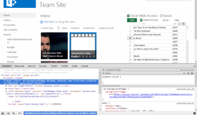 Chrome Developer Toolbar