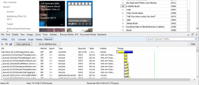 Developer Toolbar Network