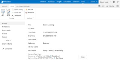 A Normal Display Form