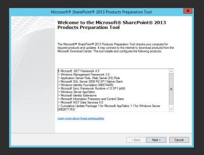 SharePoint Prerequisite Installer