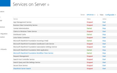 services on server