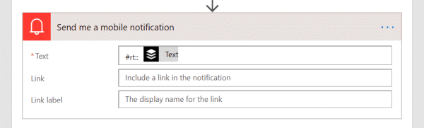 Mobile phone notifcation