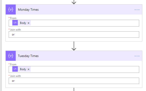 Microsoft Flow action Data Operations Join array