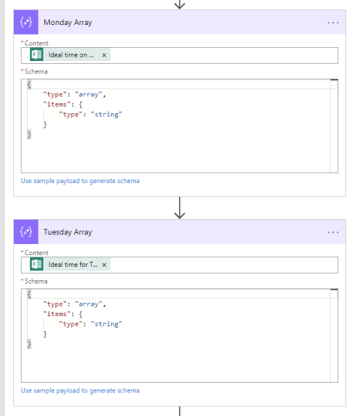 Flow action data operations parse json