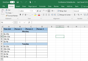 Brand New Excel file
