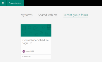 Microsoft Forms in the Group