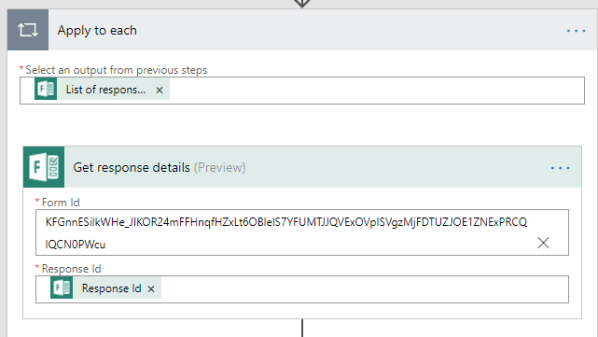 Flow Action Microsoft Forms - Get response details