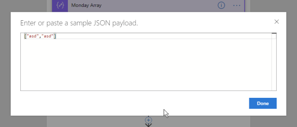 Data Operations Parse JSON sample schema