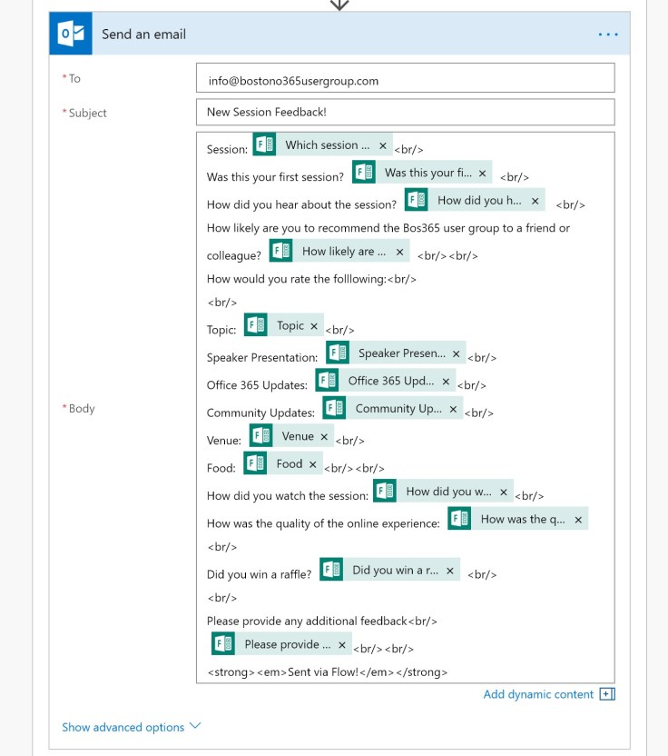 microsoft forms flow likert