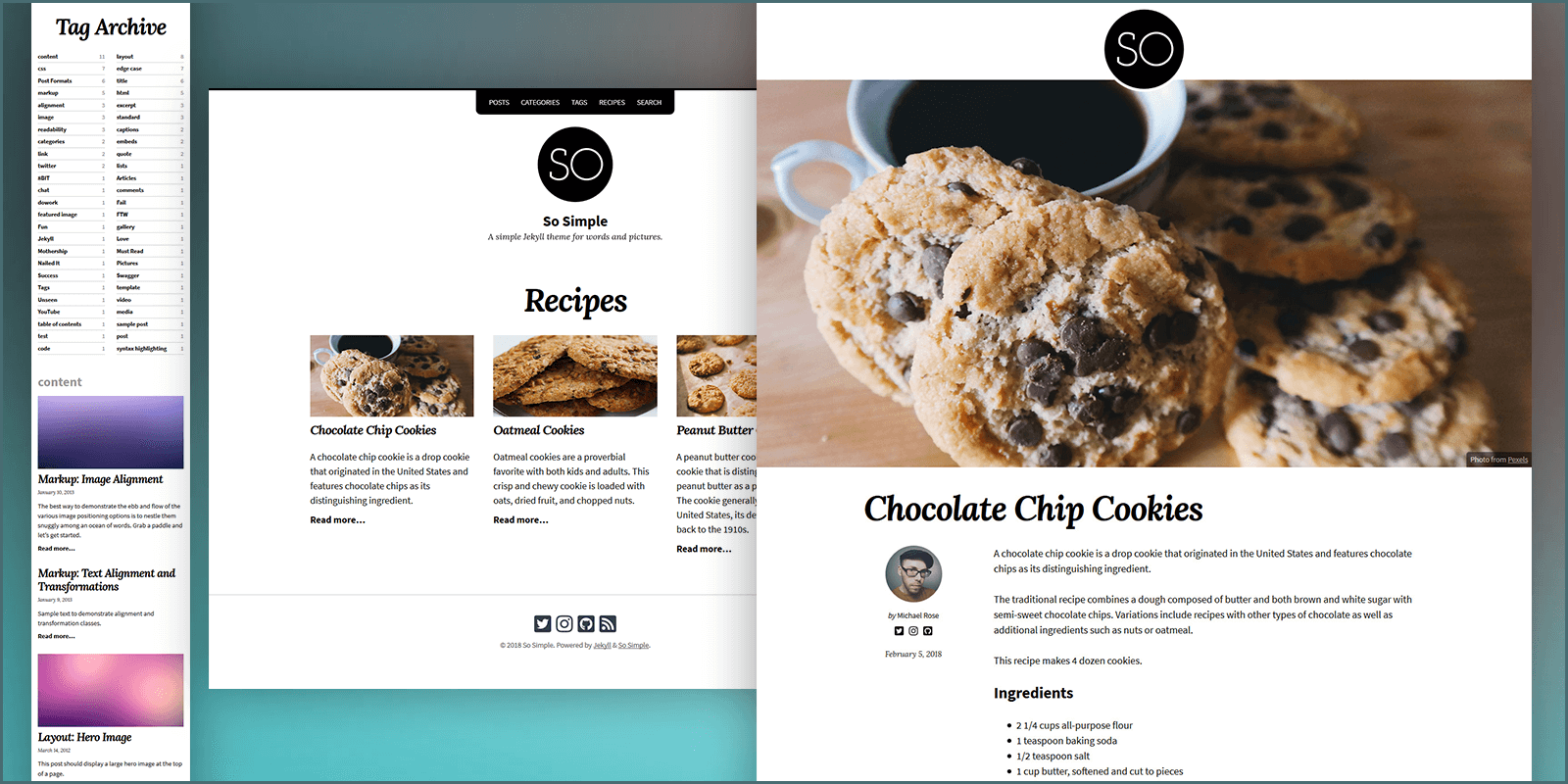 Screenshot of a jekyll theme