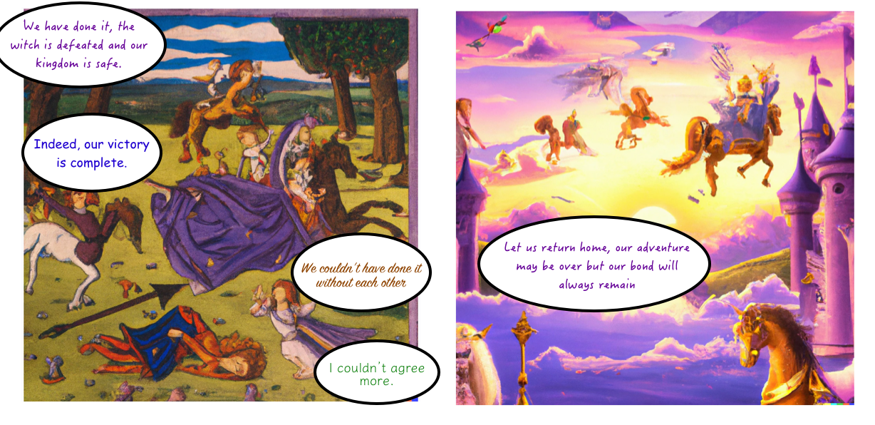 panels 7 and 8of an ai generated comic book