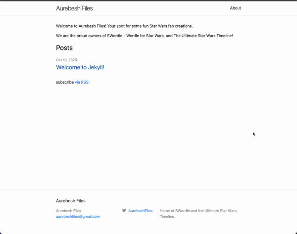 Jekyll page after making some edits
