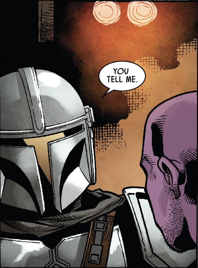 Comiv panel of Mand saying you tell me